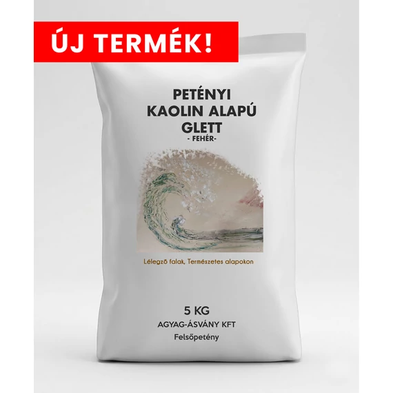 Kaolin alapú glett, hófehér, 5kg