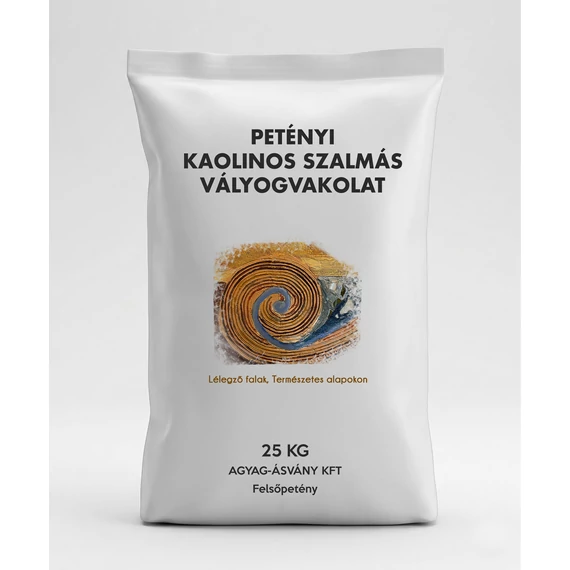 Kaolinos szalmás vályogvakolat, 25 kg